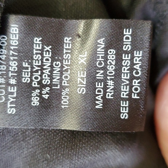 TRIXXI GIRL, SMOCKED‎ TEXTURED DRESS. NWT,  black, stretch. Size XL - Picture 12 of 13